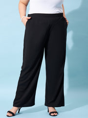 Women Smart Mid-Rise Easy Wash Trousers