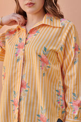 Amber Yellow Striped Shirt
