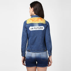 Women's Hand Painted Denim Jacket-Future