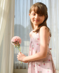 Rosey Pink Palazzo Jumpsuit Kids