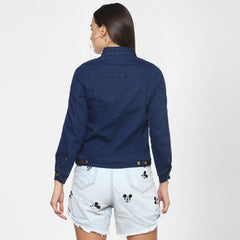 Women's Navy Blue Jacket with Red Tape