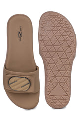 Casual Beige One Toe Flats Round Toe Slip-On Flats