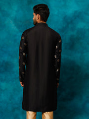 Vastramay - Men's Black Cotton Blend Kurta