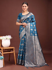 Banarasi Silk Saree with Zari Weaving - A Timeless Tale of Elegance