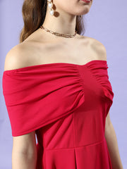 Solid Off-Shoulder Dress