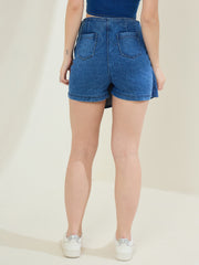 Women's Blue Denim Skorts