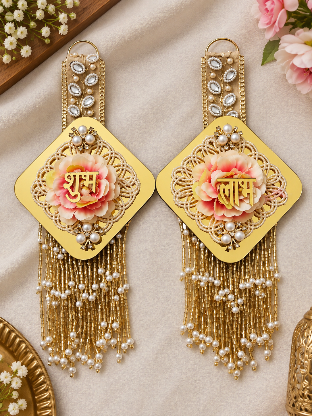 Decorative Subh Labh For Home, Office, Diwali Decoration Traditional Indian Style