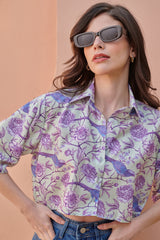 Fern Green Cropped Shirt