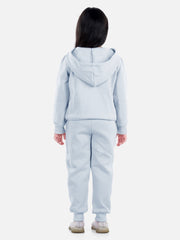 Girls Grey Home S'Cool Printed Hooded Track Suit Set