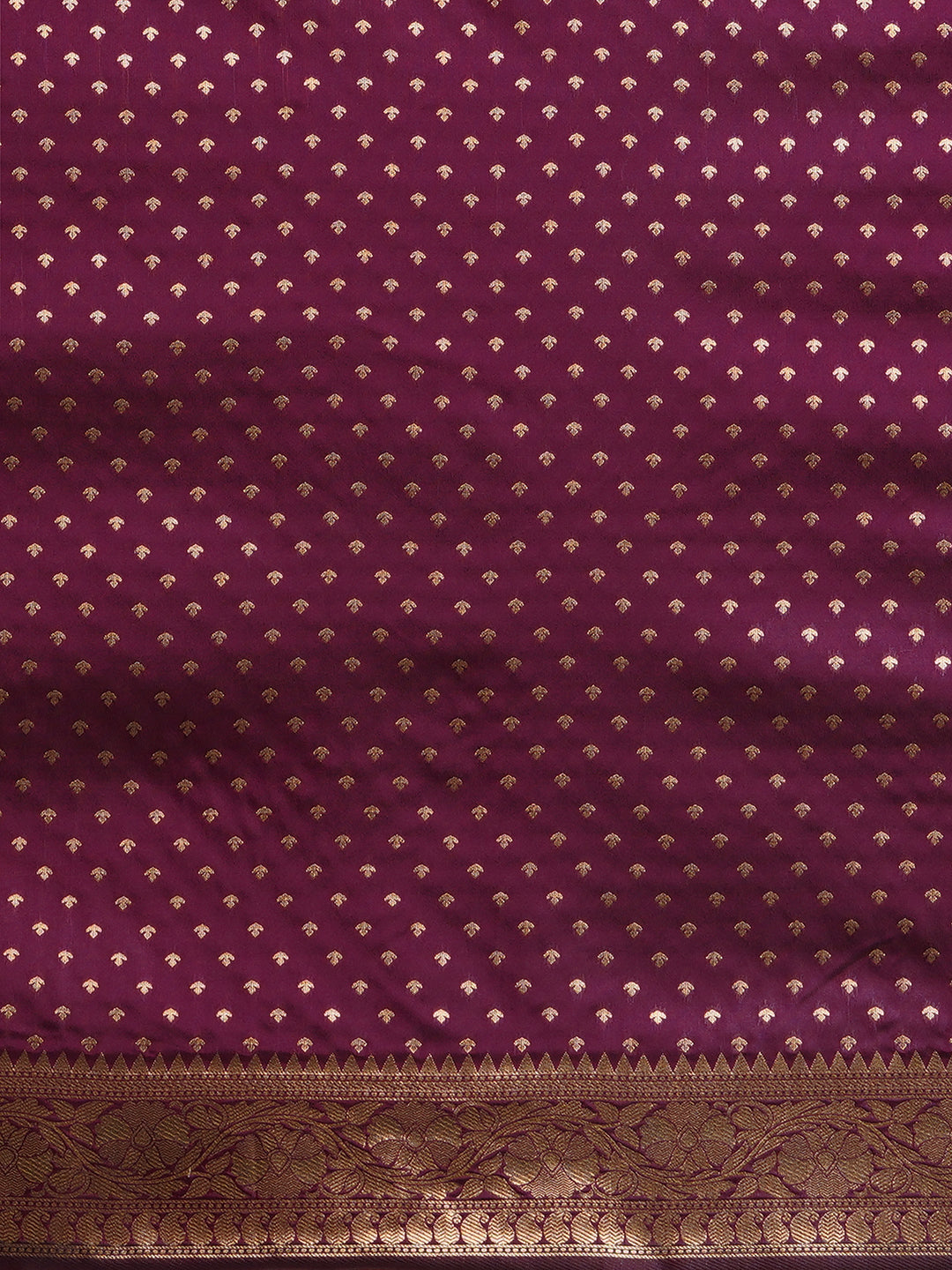Women's Silk Blend Magenta WovenDesign DesignerSaree With Blouse Piece