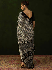 Women's Bhagalpuri Silk Beige Printed Designer Saree With Blouse Piece