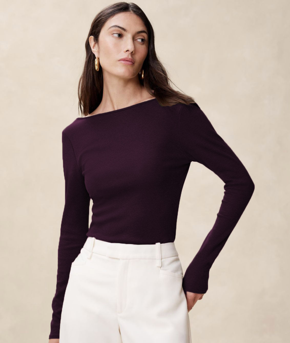 Purple regular top