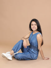 Girls Blue Denim Dungaree Dress ( T Shirt not Provided)