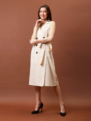 Linen Formal Midi Dress