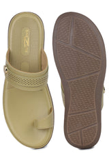 Casual Olive Open Toe Flats Round Toe Slip-On Flats