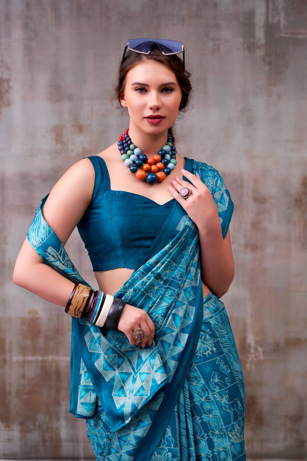 Soft-Modal-Silk-saree-with-stylish-prints-mahrani