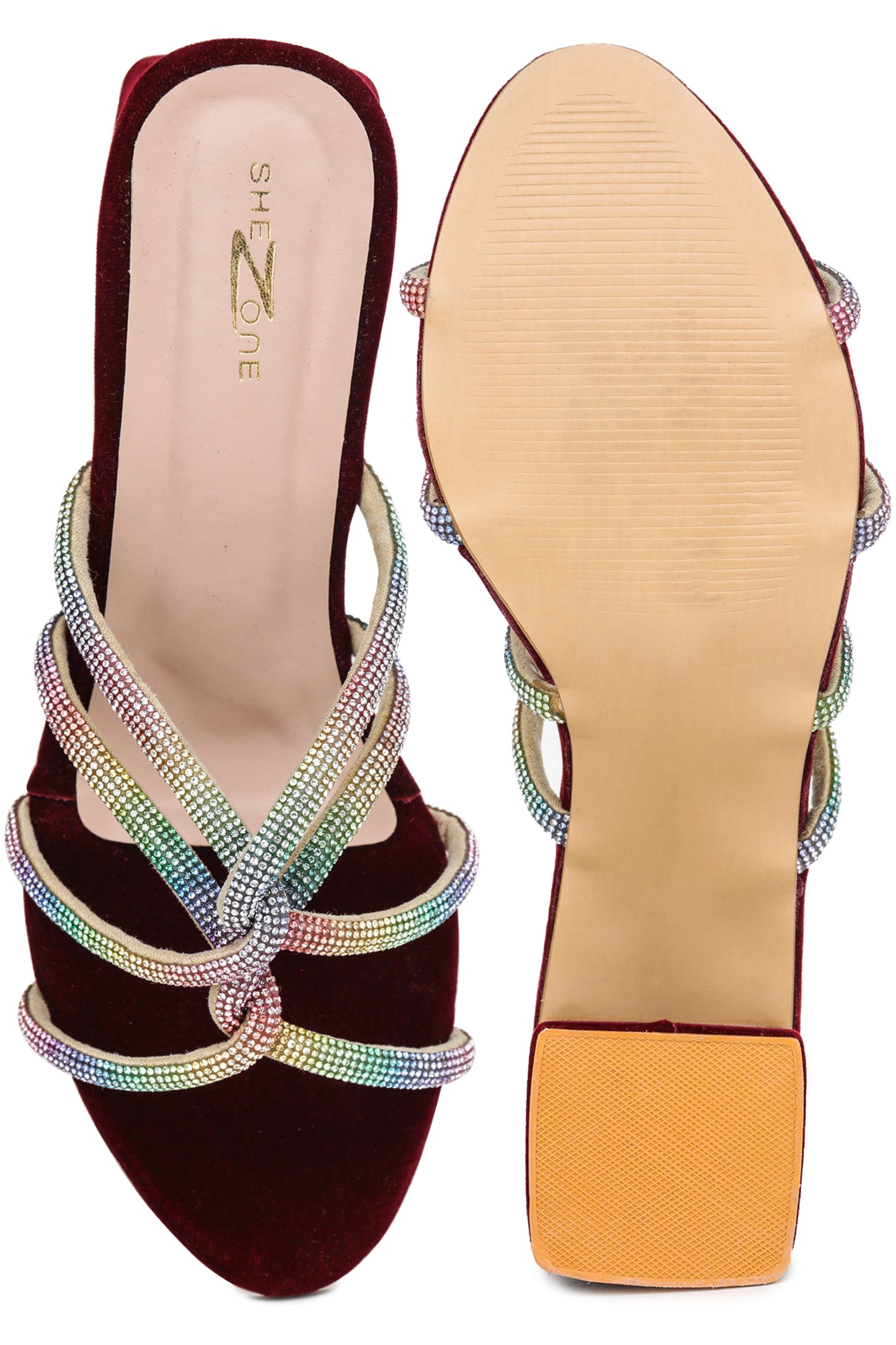 Women Casual Fashion Open Back Sandals - 2 inches Block Heels