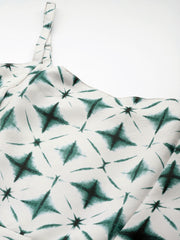 Varanga Women Off-White Spaghetti- Strap A-Line Dress