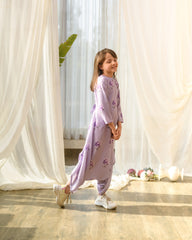 Very Peri Lilac Dhoti Jumpsuit Kids