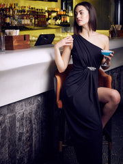 One Shoulder Maxi Dress