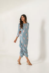 Aqua Blue Dhoti Jumpsuit