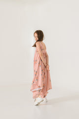 Scarlet Orange Striped Palazzo Jumpsuit Kids