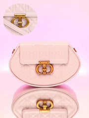 Women's The Quilted Curve Sling Bag - Nude Pink