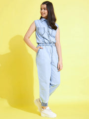 Girls Denim Jumpsuit