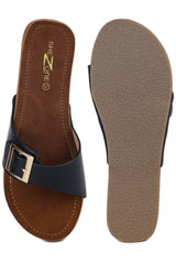 أحذية مول عصرية بكعب إسفيني بارتفاع 2 بوصة، مفتوحة من الخلف، ذات مقدمة مستديرة