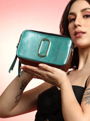 حقيبة كتف نسائية من ذا بلوك بوكس - لون أخضر صنوبري