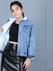 Girls Denim and Fleece lined jacket