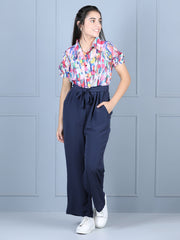 Girls Polyester Abstract Printed Jumpsuit