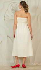 Women A-Line Midi Dress With Shrug