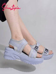 Shoetopia Comfortable & Sporty Grey Sandals For Women & Girls