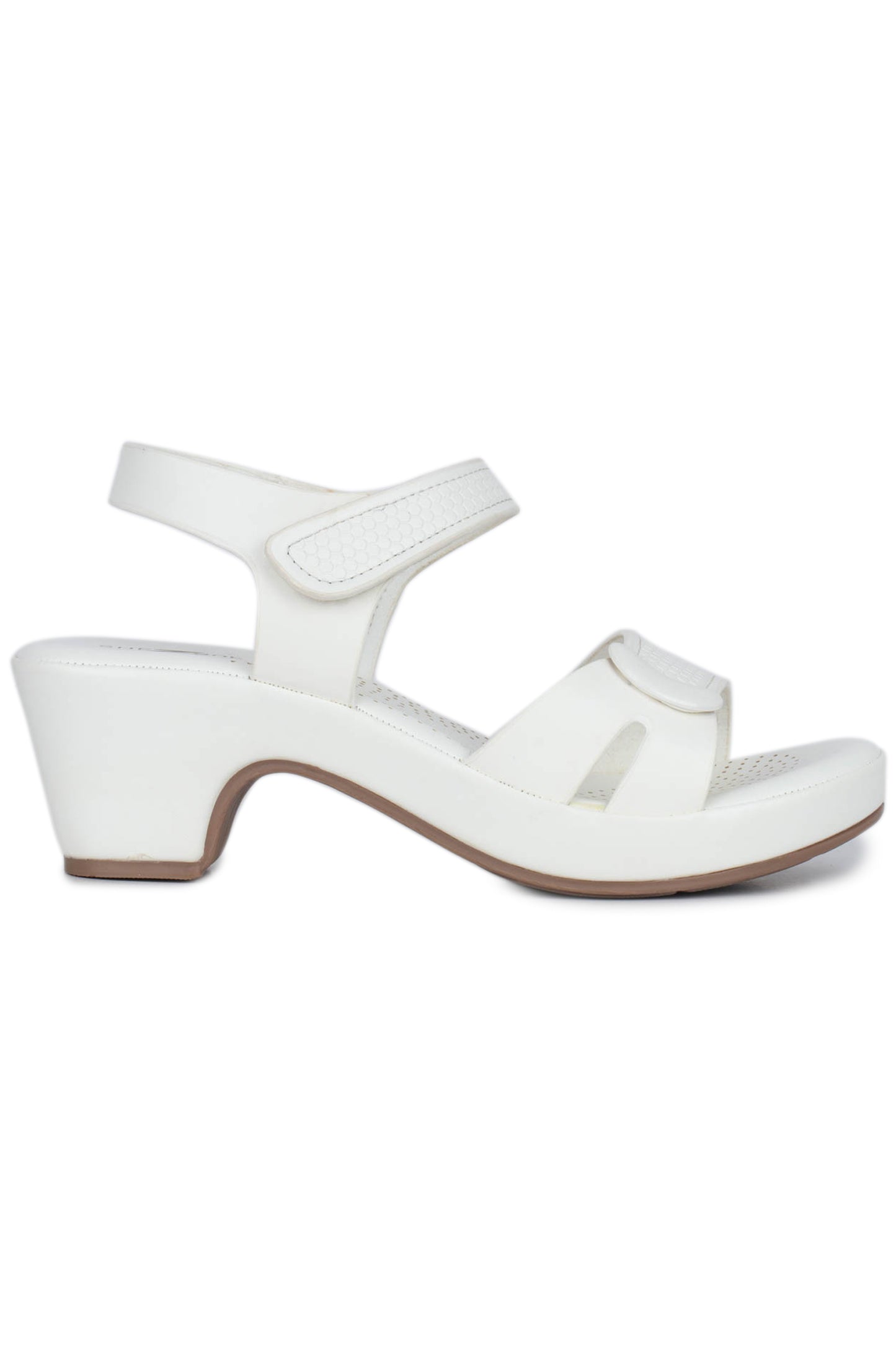Casual Fashion Sandals 2 Inches Block Ankle Loop Round Toe Heels