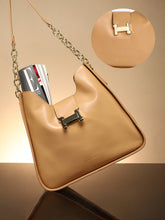 حقيبة كتف مونوغرام للنساء - بني جمل