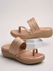 Shoetopia - Embellished Rose-Gold Platfrom Heels For Women & Girls