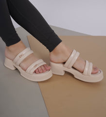 Casual Fashion Open Back Mules 1.5 inches Block Heels