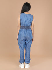 Girls Blue Denim Dungaree Dress ( T Shirt not Provided)
