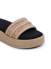 صندل كاجوال أنيق بكعب مسطح مفتوح من الخلف