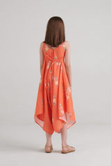 Bright Orange Palazzo Jumpsuit Kids