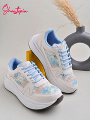 Shoetopia - Smart Casual Blue Sneakers For Women & Girls