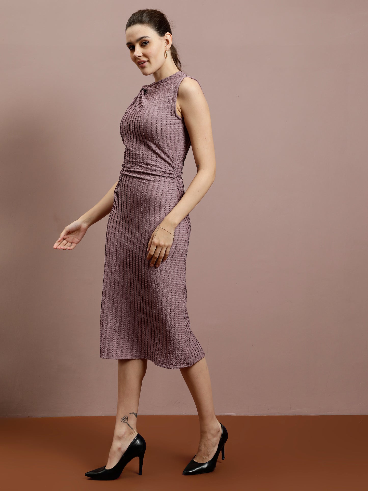 Self Design Bodycon Midi Dress