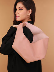 حقيبة هوبو اليومية النسائية - وردي خدود