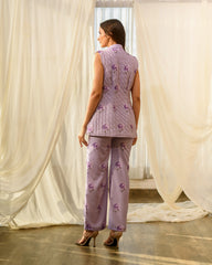 Very Peri Lilac Quilted Pant Suit