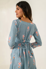 Aqua Blue Dhoti Jumpsuit