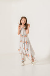 Pista Green Striped Palazzo Jumpsuit Kids