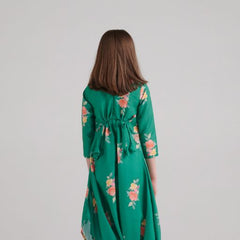 Jade Green Dhoti Jumpsuit Kids