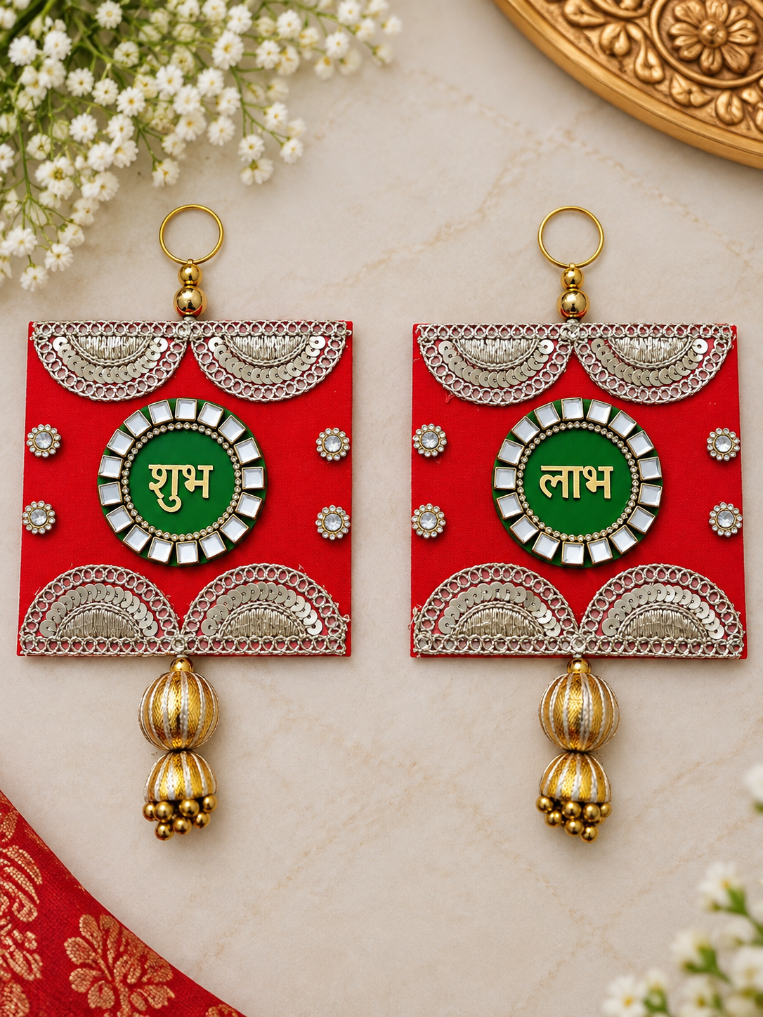 Decorative Subh Labh For Home, Office, Diwali Decoration Traditional Indian Style