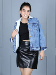 Girls Denim and Fleece lined jacket